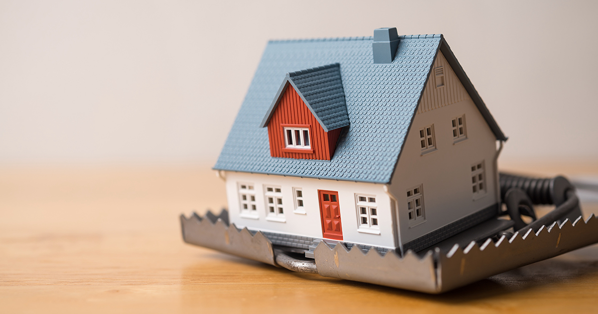 House Figurine on top of Trap