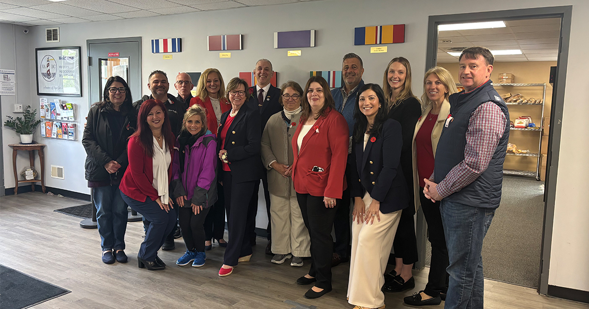 Members of the BankFive team with Ken Levesque, Executive Director of the Veterans Association of Bristol County 