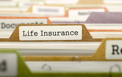 filing folder tab reading "Life Insurance"