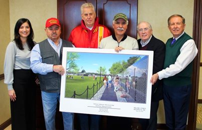 BankFive Group Photo Check Presentation Veterans Wall